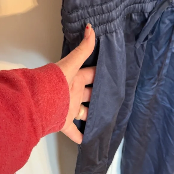 Theory Hekuba Silk Jumpsuit Dark Blue 31862